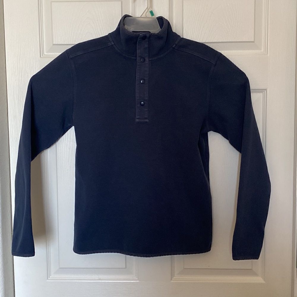 REI Cooperative Men’s Navy Snap Button Pullover Sweater Size M - Picture 1 of 4